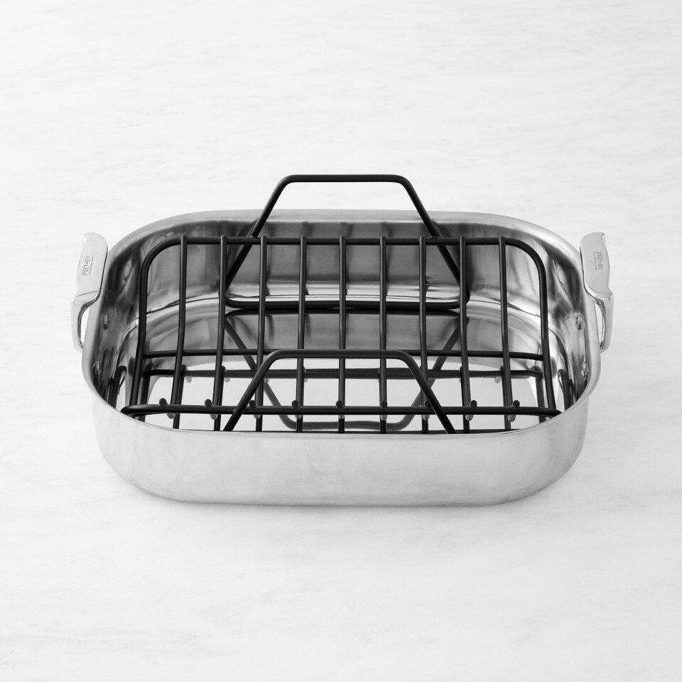 AllClad StainlessSteel Roaster with Rack Williams Sonoma Australia